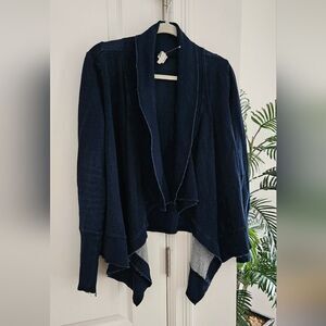 XCVI Blue Knit Shrug Sweater